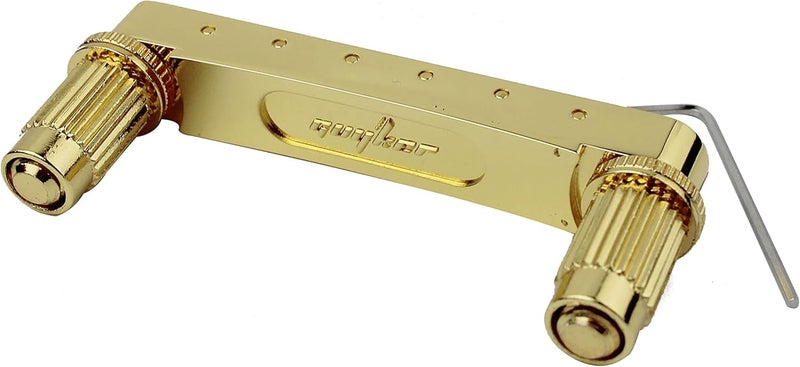 guyker Guitar Tune-O-Matic Bridge and Stop Bar Tailpiece Combo with Anchors and Studs Replacement Compatible with LP SG EPI 6 String Electric Guitar Golden - Image 4